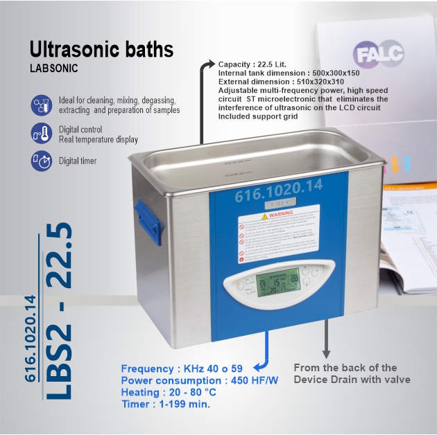 حمام اولتراسونیک - Ultrasonic Bath LABSONIC LBS2 -22,5