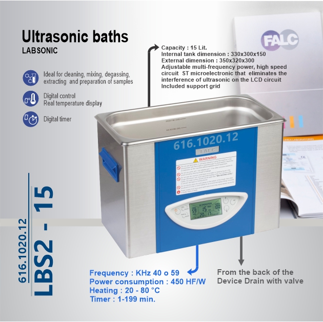 حمام التراسونیک - Ultrasonic Bath LABSONIC LBS2 -15