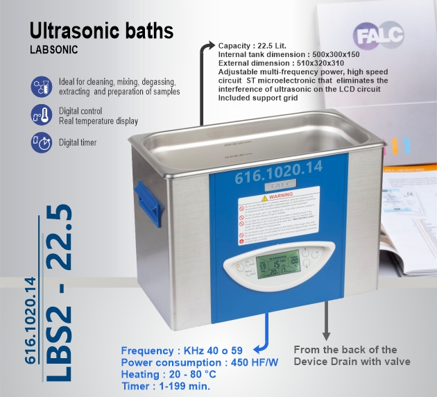 حمام اولتراسونیک - Ultrasonic Bath LABSONIC LBS2 -22,5