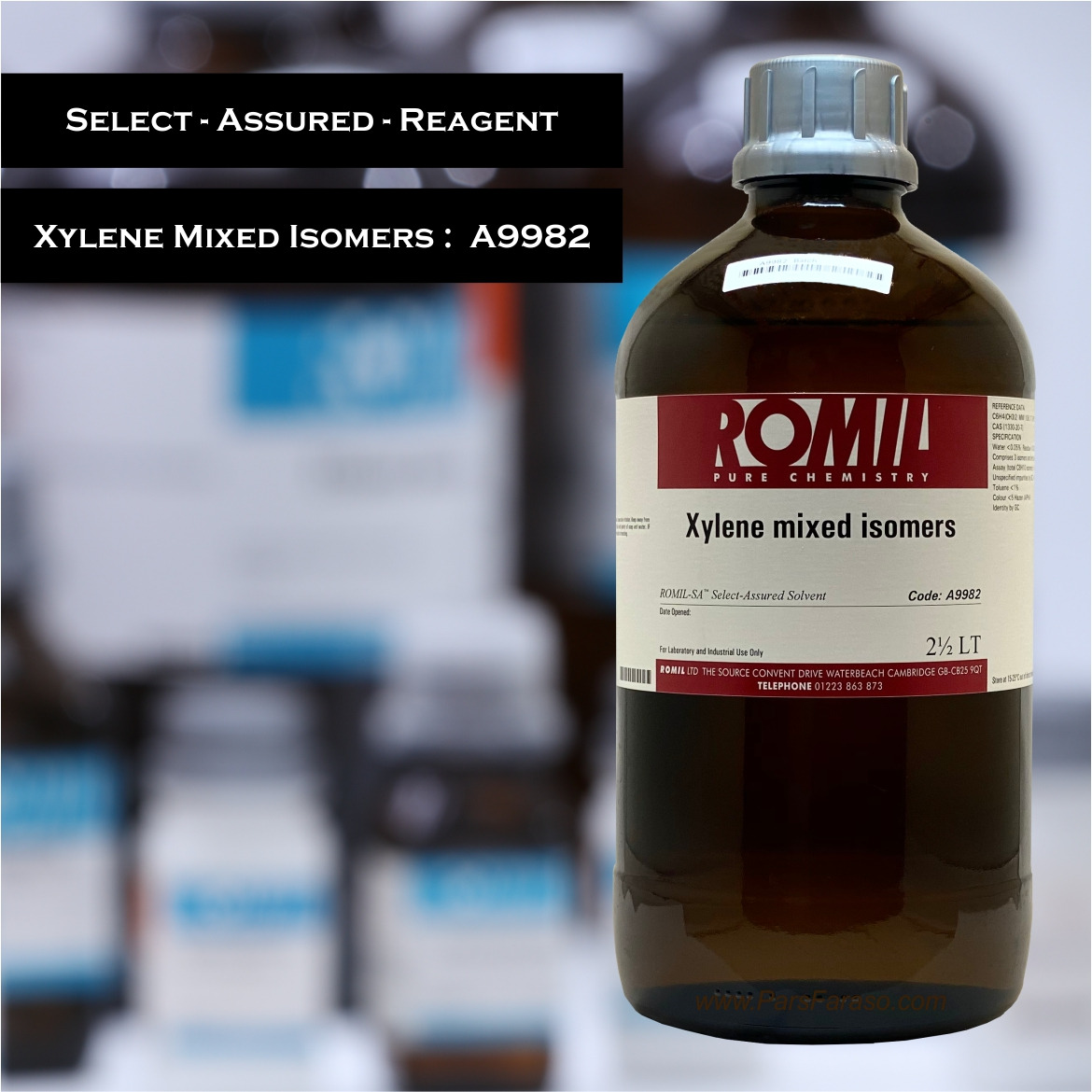 زايلن - Xylene کد روميل A9982 - قیمت خرید و فروش مواد شیمیایی