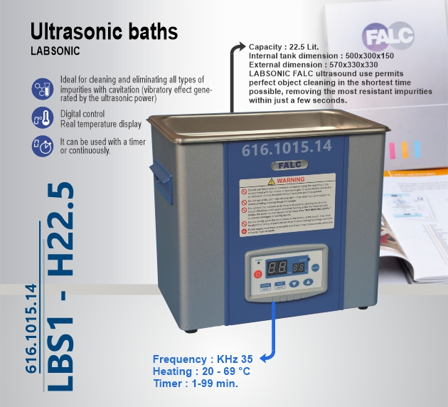 بن ماری التراسونیک - Ultrasonic Bath LBS 1 - H22,5